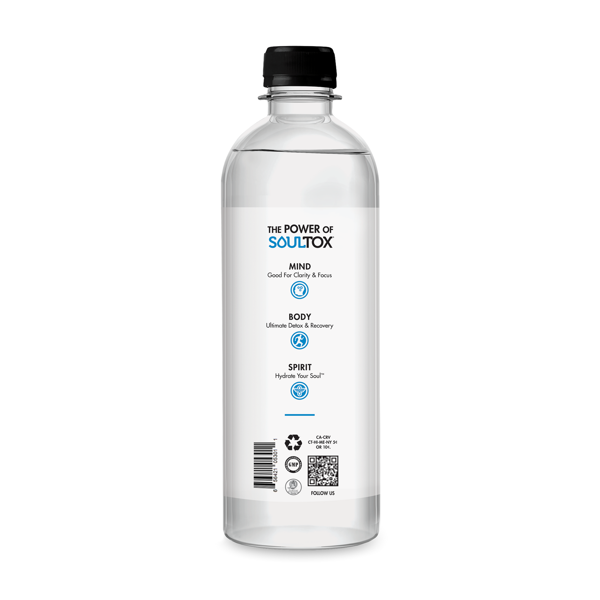 SOULTOX Alkaline Electrolyte Water - Mineral Infused Hydration, No Flavor 12 Pack
