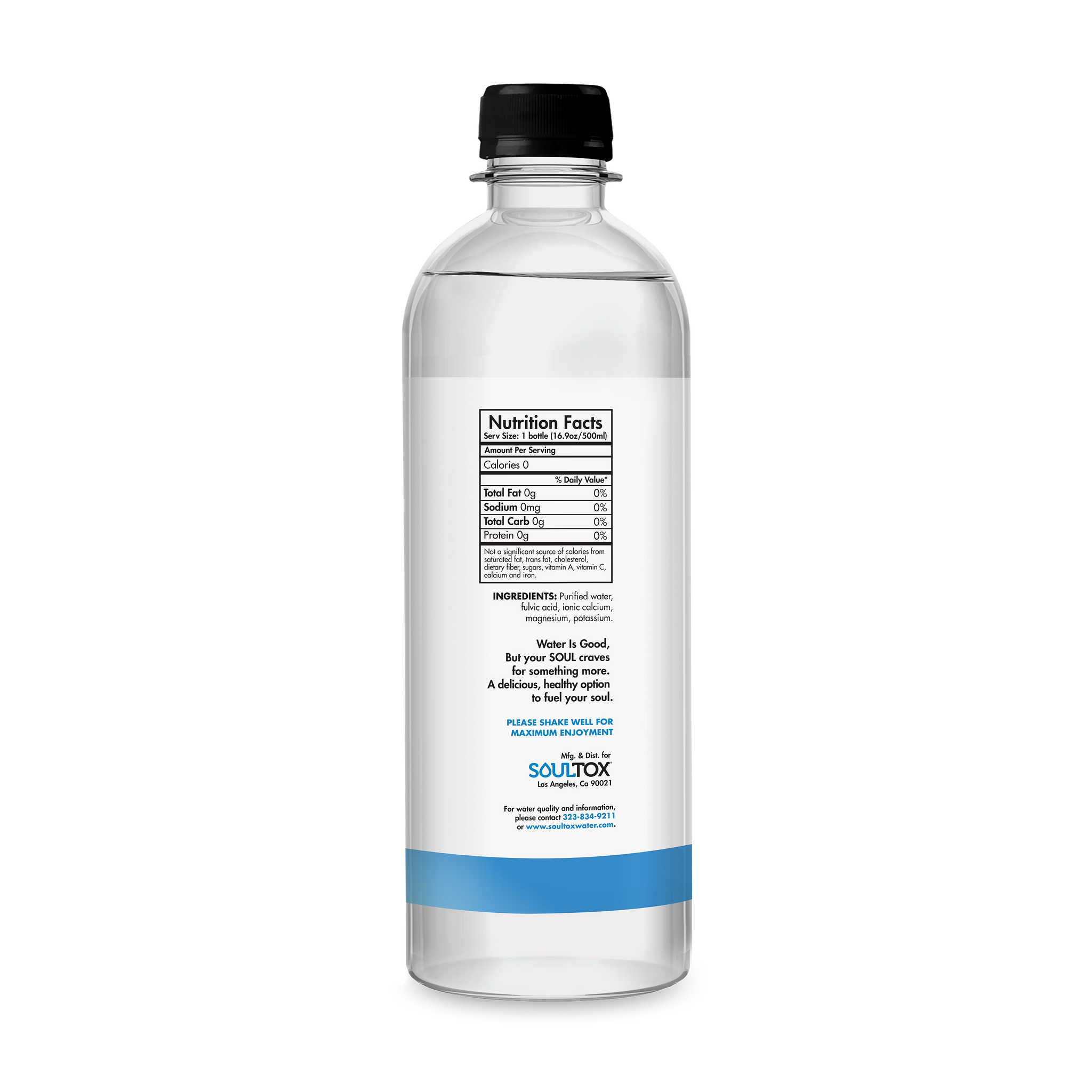 SOULTOX Alkaline Electrolyte Water - Mineral Infused Hydration, No Flavor 12 Pack