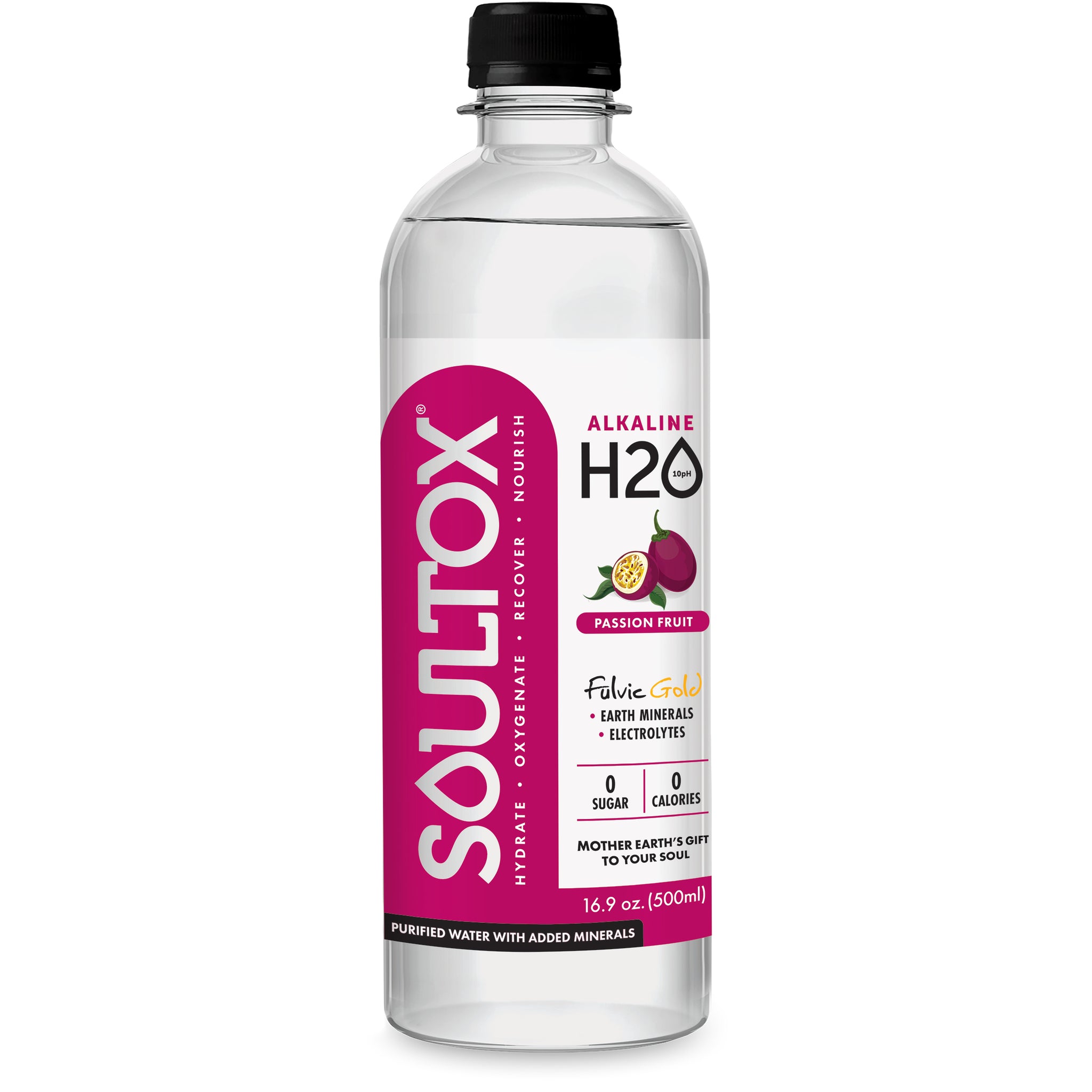 SoulTox 4-Flavor Variety Alkaline Fulvic Gold Bottles 12 Pack