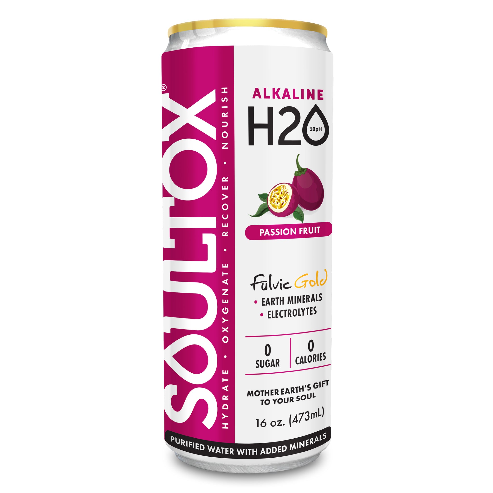 SOULTOX Alkaline Electrolyte Flavored Water - Mineral Infused Hydration Cans, 12 Pack